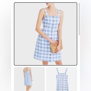 J crew Factory Blue Gingham Dress size 20